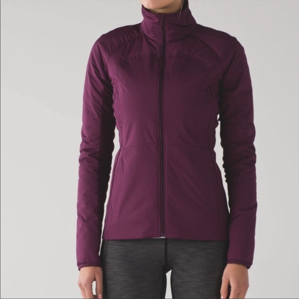 Lululemon- Run For Cold Jacket In Plum Size 4